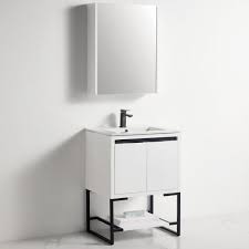 Add a touch of glamor and elegance to your interiors with these home depot modern bathroom vanity sets available at alibaba.com. Bnk 24 In W X 18 In D X 34 25 In H Bathroom Vanity Set With Porcelain Vanity Top In White With Sink And Mirror Cabinet Bnk Bcb2024wh The Home Depot