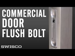 install a commercial door flushbolt