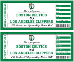 boston celtics game ticket gift voucher