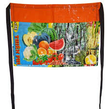Short Gardening Apron Made From Recycled Fertiliser Bags 35 X 50 Cm