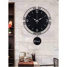 Black Pendulum Wall Clock 20 Inch
