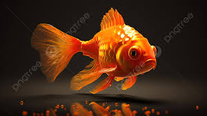 an orange fish swimming in some water