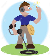 Diamond hunter long range diamond locator diamond hunter device long range locator long range system to detect diamonds and gemstones. Man With Metal Detector Has Just Found A Diamond Ring Royalty Free Cliparts Vectors And Stock Illustration Image 64649809