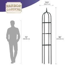 harbor gardens r352hg garden obelisk black 96 high