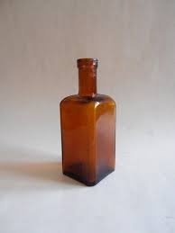antique amber glass bottle