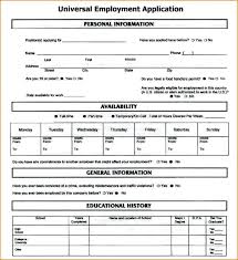 Free Printable Generic Job Application Form Filename Blank