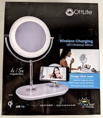 makeup mirror with qi charging stand