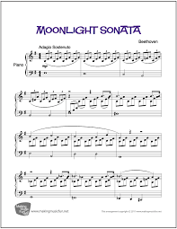 This is the full version of the famous moonlight sonata 1st movement by beethoven. Moonlight Sonata Op 27 Beethoven Easy Piano Sheet Music