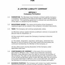 Free Llc Operating Agreement For A Limited Liability Company