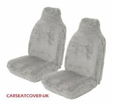 Grey Sheepskin Car Seat Covers