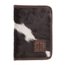Sts Ranchwear Womens Magnetic Wallet Travel Passport Case Cowhide One Size