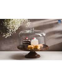 Buy Marble Cake Stand With Glass Cloche