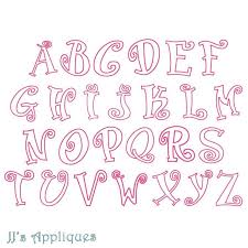 boingo curly style applique letters