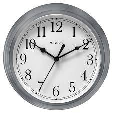 Westclox 9 Round Gray Wall Clock Meijer