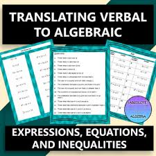 Translating Verbal To Algebraic