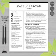 Ready to rock your resume game? Teacher Resume Template Ms Word Apple Pages Educator Resume Writing Guide