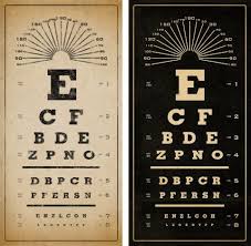 Vintage Eye Chart Ready To Hang 12 X 24 Giclee By