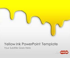 Free Yellow Ink Powerpoint Template Free Powerpoint Templates