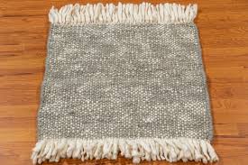 chunky basket flatweave ivory grey rug