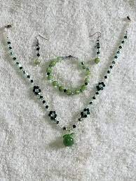handmade beaded jewelry set necklace