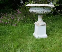 Large Victorian Garden Urns In Cast