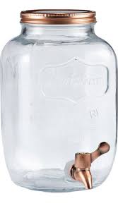 mason jar glass beverage dispenser with