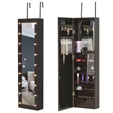 Homcom Jewelry Armoire With Mirror And