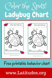 Free Behavior Chart Color Ladybug Spots Printables For