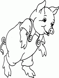 Pig coloring page for kids and adults from cartoons coloring pages, simple shapes coloring pages. Free Printable Pig Coloring Pages For Kids