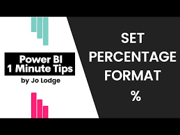 power bi how to set percenes to