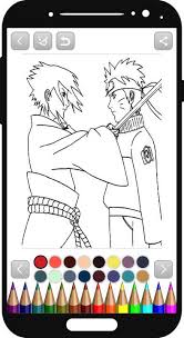 This coloring page features naruto as hokage. Naruto Coloring Book For Android Apk Download