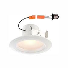 Envirolite Standard Retrofit 4 In White Recessed Trim Warm Led Ceiling Can Light With 92 Cri 3000k Evl4730mwh30 The Home Depot