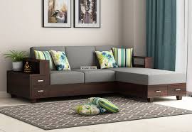 solace l shaped 5 seater wooden