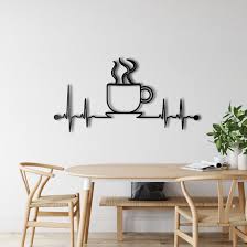 Wanddecoratie Ekg Koffie Ekg Coffee