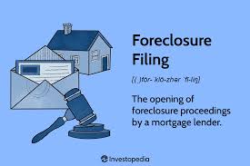 foreclosure filing meaning how it