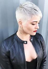 The best short gray hairstyles for women over 50. 21 Best White Pixie Short Haircuts Ideas To Be Cool Page 17 Of 21 Latest Fashion Trends For Woman Super Short Hair Thick Hair Styles Short Hair Styles