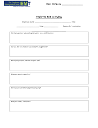 Employee Exit Interview Template The Employee Management