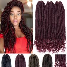 Details About Goddess Crochet Hair Wavy Faux Locs With Curly Ends Braiding Hair Extensions Jy
