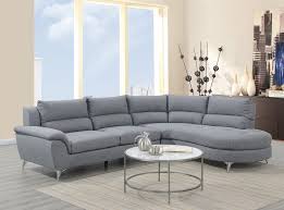 grey small curved sectional sofa modern