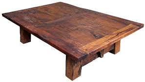 large distressed mesquite coffee table