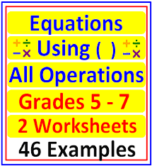 Equations Using All Operations