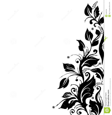 Black And White Floral Border Stock Illustration Illustration Of
