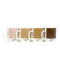 Pantone Tea Mugs Set Of Four Pantones Brown Color Chip