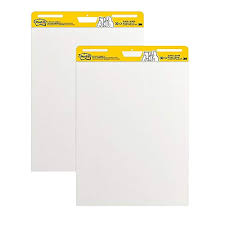 Post It Super Sticky Easel Pad 25 X 30 Inches 30 Sheets Pad 2 Pads Large White Premium Self Stick Flip Chart Paper Super Sticking Power 559