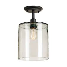 Vintage Style Ceiling Light With Hand Blown Recycled Glass Shade 9892 Destination Lighting