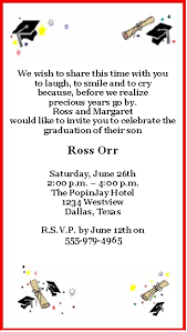 In pt 4 of 6 posts in our graduation party series, make graduation announcements and party invitations! Graduation Party Invitation Quotes Quotesgram