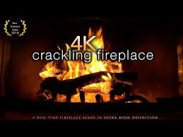 4k Ling Fireplace With Real Fire