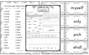 Free Dolch Third Grade Sight Words Worksheets Fun With Mama