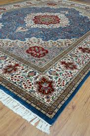 silk wool hand knotted persian rug from