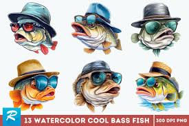 watercolor cool b fish sublimation